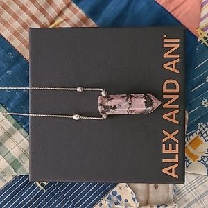 Alex and Ani Rhodonite Pendant Necklace